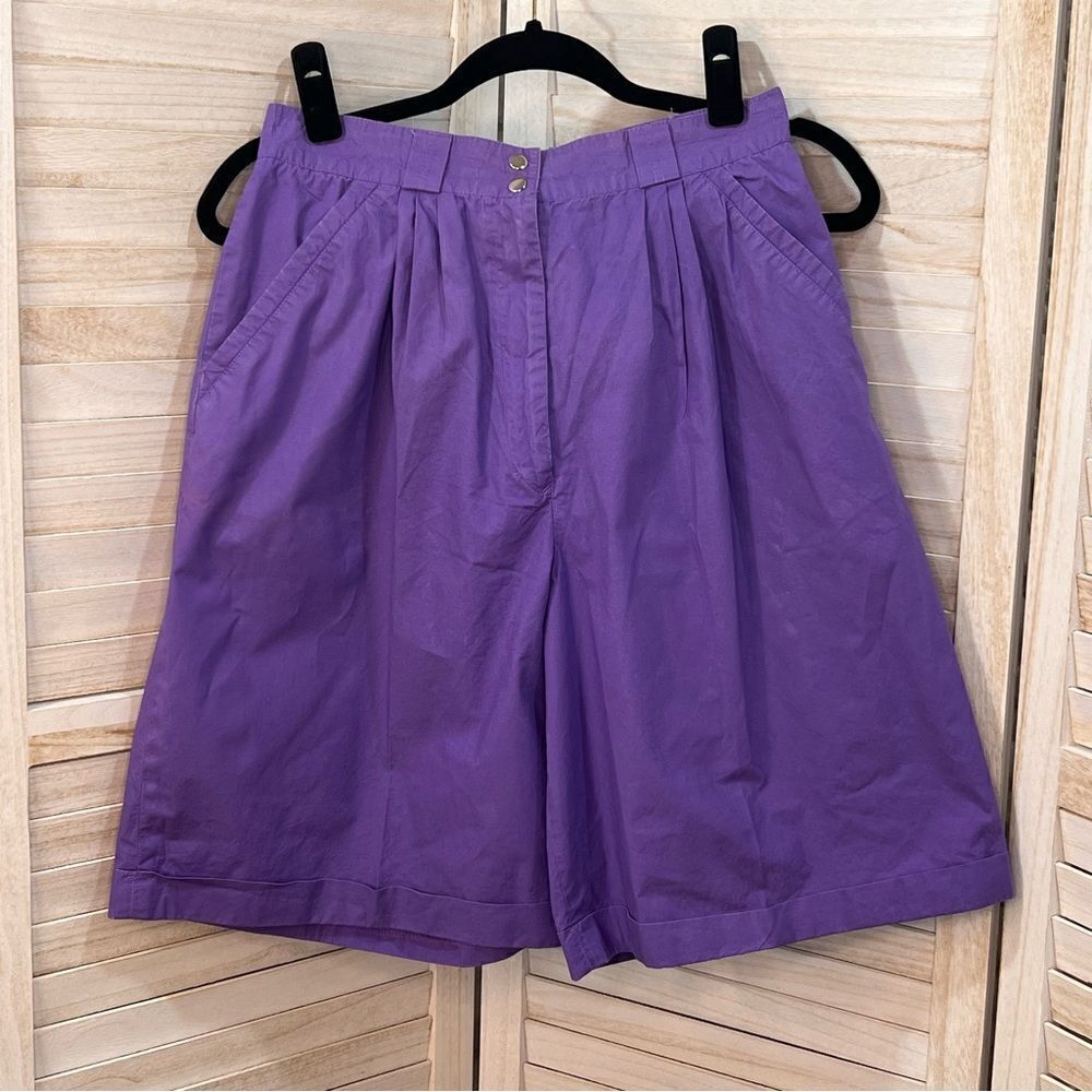 Chrstian Dior Actifs Vintage 80s High Waisted Bermuda Shorts 10 / Small